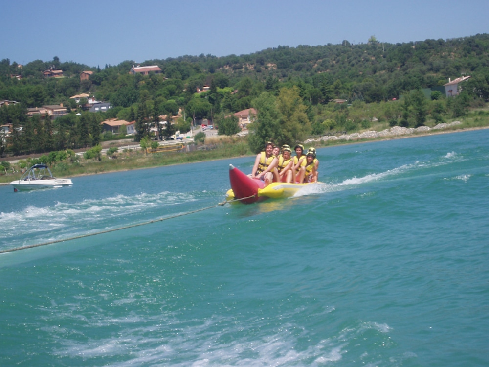 Rafting fun during the family holidays in Spain.